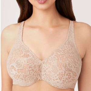 Wacoal Halo Lace Full Figure Underwire Bra 65547 - Size 40DDD